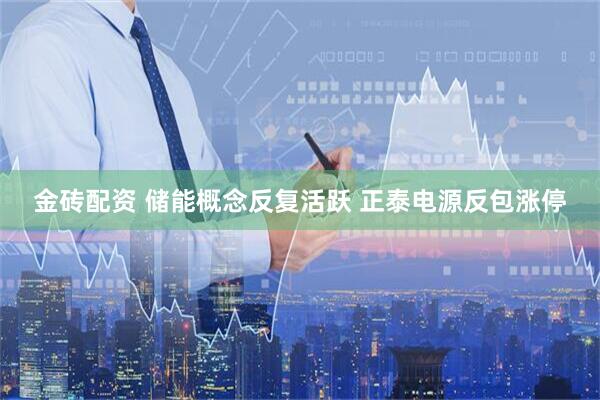 金砖配资 储能概念反复活跃 正泰电源反包涨停